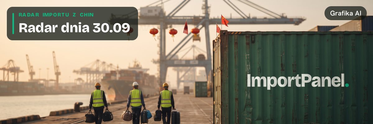 Dokerzy z walizkami wychodzą z portu na Golden Week, kontener ImportPanel zostaje na nabrzeżu