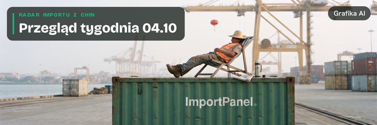 Doker odpoczywa na leżaku na dachu kontenera ImportPanel w czasie Golden Week