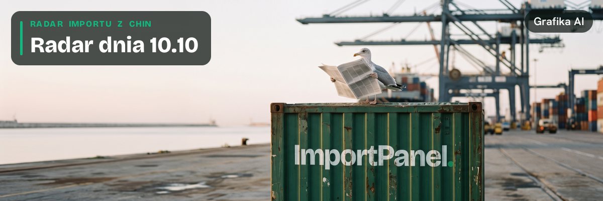 Mewa czyta poranną gazetę na dachu kontenera ImportPanel